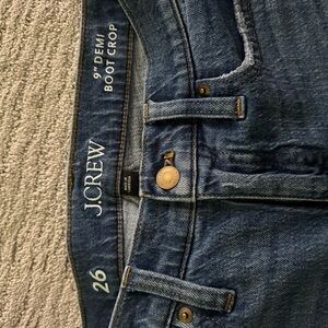 J. Crew Medium Blue 9” Demi Boot Crop Jeans
